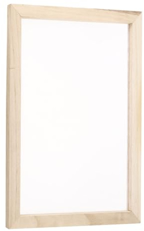 Generico ARTENUOVA Telaio per Serigrafia 40X50 77 Fili Tela in Poliestere Bianca. Telaio in Legno Fornito Tesato