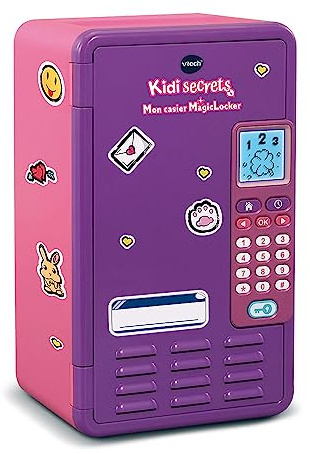 VTech - KidiSecrets, Mein MagicLocker Schließfach, Violett und Rosa, geheimer Safe mit Code, Lautsprecher, Spiele, Wecker, Schatzkiste zum Selbermachen, Geschenk für Kinder von 6 bis 12 Jahren –