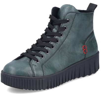 Rieker Y6121 - Botines clásicos para mujer, con plantilla extraíble, Verde 54., 40 EU