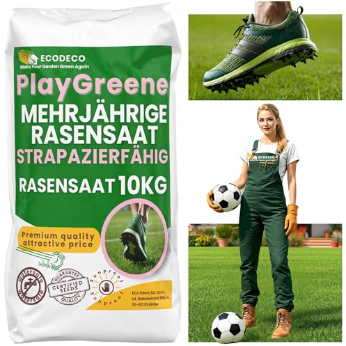 Semillas Cesped Resistente y Crecimiento Rápido 10kg – Mezcla de Semillas para Césped Natural Deportivo y Jardín, Alta Densidad, Ideal para Siembra y Repoblación, Soporta Pisoteo