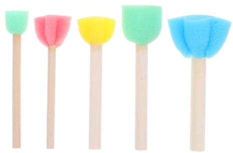 jojofuny 5pièces Pinceaux Mousse pour Garçon Fille Éponges à Peindre Tampons Éponge Assortiment de Pinceaux Mousse Matériel de Peinture pour Loisirs Créatifs