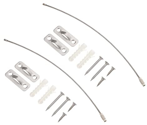 Anclajes para Muebles de Acero Inoxidable, 2 Juegos, Plata