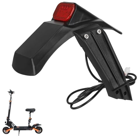 Prodrocam Parafango posteriore con fanale posteriore per scooter elettrico Kukirin G2 Pro (9 pollici), parafango posteriore con targa vuota + luce posteriore LED + supporto parafango