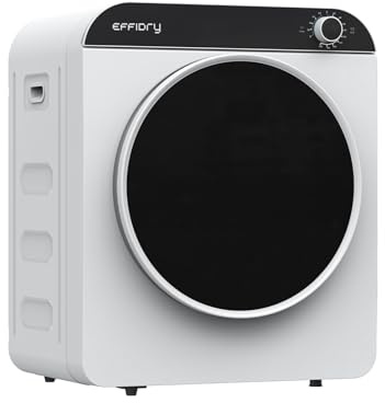 Effidry 110V Portable Clothes Dryer 830W Compact Laundry Dryers 2 cu.ft Electric Machine with Stainless Steel Tub for Apartment,RVs,Dorms,12LBS drying machine Clothing Dryer secadora portatil de ropa