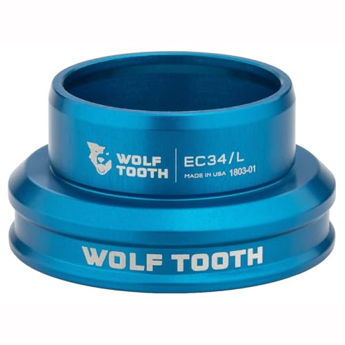 Wolf Tooth | Premium EC Headsets | External Cup EC34/30 Lower Cup | Blue | Lightweight Aluminium Headset Stainless Steel Bearings Wide Colour Range