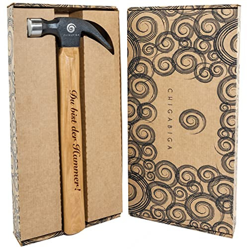 Chigabiga Hammer mit Gravur - Du bist der Hamme - Vatertagsgeschenk, Geschenk für Väter, Opa, Opa-Geschenk, Geschenk für Mama