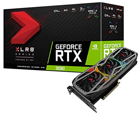 PNY GeForce RTX 3090 24GB XLR8 Gaming REVEL EPIC-X RGB Triple Fan Graphics Card (Renewed)