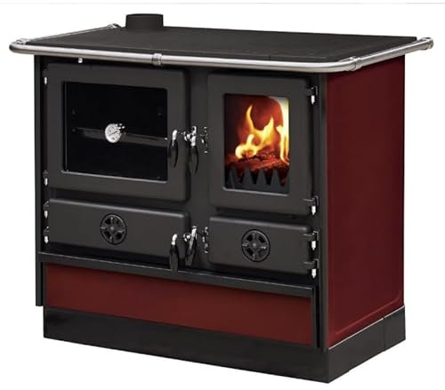 Cuisinière à bois MAGNUM MBS en fonte | Sortie côté gauche - Bordeaux