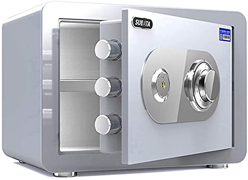 SAZDFY Tresore Mechanische Heimtresore Safe, Doppelte Aufbewahrungsbox Mit Zahlenschloss, Feuerfest, Wasserdicht Und Diebstahlsicher, Einfach Zu Bedienen 2021 Cabinet Safes,25x35x25cm
