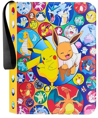 Sammelalbum für Pokemon Karten, 50 Seiten 400 Karten Kapazität, sammelalbum karten album, Sammelalbum, Geschenk Karten Heft Für Jungen Mädchen Sammler