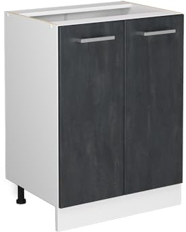 Vicco Küchenunterschrank R-Line, Schwarz Beton, 60 cm ohne Arbeitsplatte, zur freien Kombination innerhalb modularer Küchensysteme