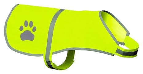 Giubbotto di sicurezza per cani, comodo, traspirante, impermeabile, giallo, ad alta visibilità, riflettente, per attività all'aperto