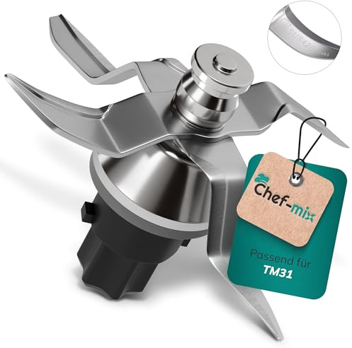 Chef-Mix Gruppo Coltelli TM31 di Ricambio per Vorwerk Thermomix Gruppo Lame Bimby TM31 - Gruppo Coltelli Bimby TM31 in Acciaio Inox SUS420 - Lame per Bimby TM31 Ricambi Bimby TM31 Accessori Bimby TM31