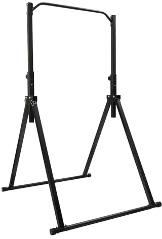 BRRIDE Barra plegable Power Tower Dip Station para tracción independiente, regulable en altura, alcance hasta 200 kg, barra horizontal de fitness para el hogar, gimnasia,
