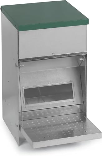 Agrarzone Mangeoire Automatique pour Poules avec pédale 10 kg - Mangeoire Automatique pour Poules Anti-Rats - Distributeur de Nourriture réduisant Le gaspillage Alimentaire