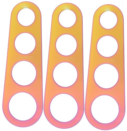 VINTORKY 4-loch-nudelmaß-werkzeugset Spaghetti-messer Aus Edelstahl Für Präzise Portionsgrößen 3er-pack