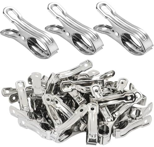 Clip da giardino, 50 clip per rete metallica, presa forte e grande bocca aperta, 5,5 cm, clip per rete da giardino per serra, copertura di piante, reti da giardino, telo mare, mollette