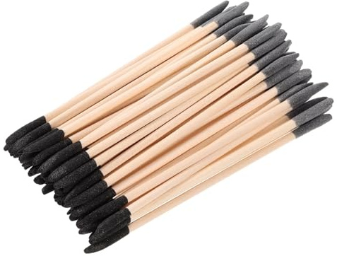 DEARMAMY 50 piezas Palitos Lijado Doble para Manicura y Pedicura Madera Natural con Superficies Gris y para Cuidado y Detallado Uñas y Modelos