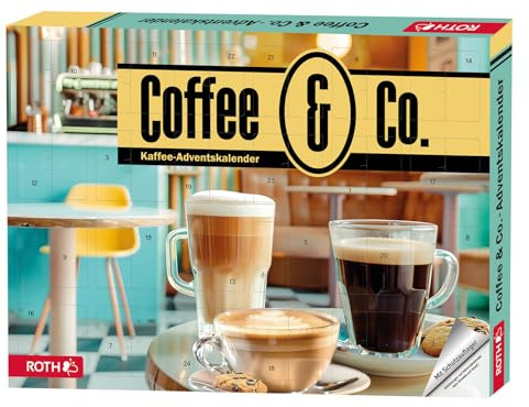 ROTH Coffee & Co. Adventskalender 2025 – 24 Kaffeespezialitäten & Extras – Espresso, Latte, Cappuccino, Coffee & mehr – Weihnachtskalender für Kaffeeliebhaber