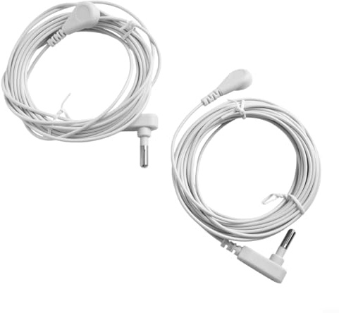 2 cables de conexión a tierra de 15 pies de alambre de cobre para alfombrillas de conexión a tierra, almohadillas de fácil instalación para enchufes eléctricos estándar del Reino Unido