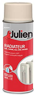 Julien Peinture Aérosol pour Radiateur en Phase Aqueuse - Blanc Cassé Satin - 400ml