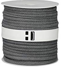 Hummelt® SilverLine-Rope Baumwollseil Baumwollkordel (H) 8mm 40m grau auf Rolle
