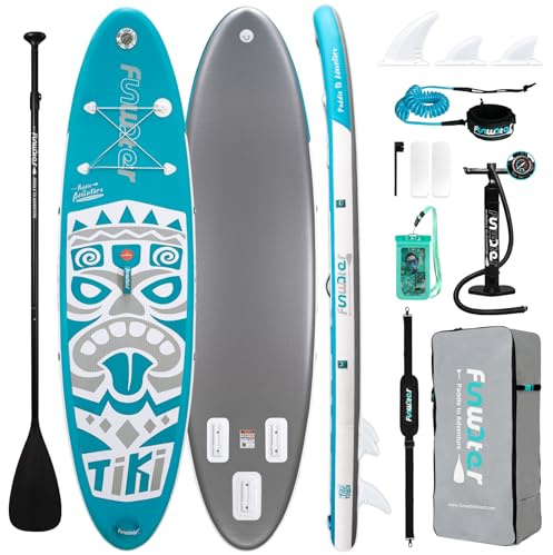 FunWater 10'6×33×6 Inflatable Stand Up Paddle Board with Premium SUP Paddleboard Accessories, Wide Stable Anti-Slip EVA Deck,Paddle Boards for Adults & Youth of All Skill Levels