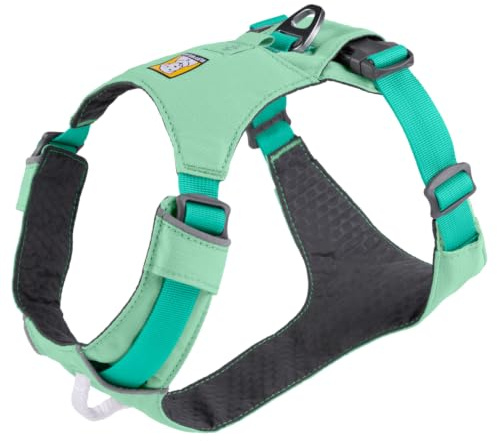 RUFFWEAR Hej och lätt hundsele, dragsele för hundar liten, medium stor och XL. Helt justerbara lätta selar med aluminiumledande fastsättningsportal och ID-väska, salviagrön (XXXS, 23–33 cm)