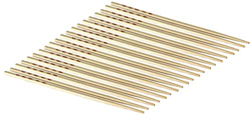 10 Paia di Bastoncini Bacchette per Sushi Cinesi Giapponesi in Bambu Bamboo Set 20 Pezzi