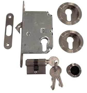 Serrure à Galandage KLOSE besser avec Cylindre et ACCESSOIRES - Couleur Inox