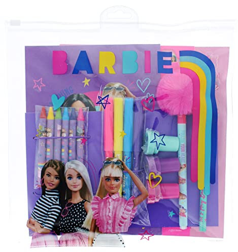 Barbie Bumper Stationery Set | Back to School Supplies for Girls | Fun Colouring & Writing Kit | Barbie Stationery, Gifts & Toys