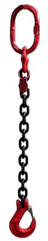 SHT 1-Strang Anschlagkette/Kettengehänge GK 8 | Kettendicke 6 mm | mit Verkürzungshaken |Tragfähigkeit: 1120 kg | Nutzlänge: 1 m