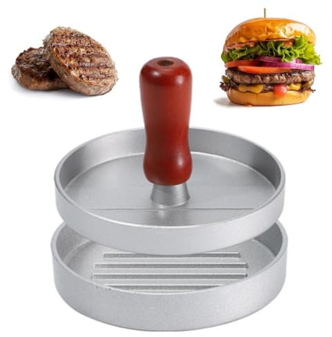 Tokaneit Steak Haché Press, Presse a Steak Haché Antiadhésive, Presse Hamburger en Aluminium, Presse à Burger Antiadhésive, pour la Réalisation de BBQ, de Hamburgers Farcis, de Hamburgers au Bœuf