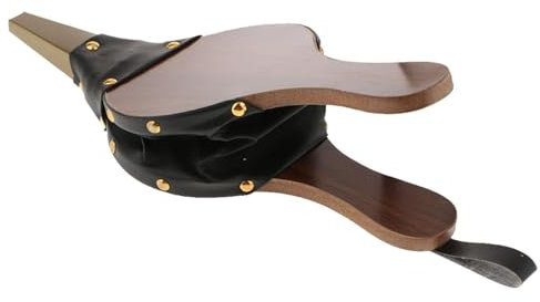 Soffietto per caminetto – soffiatore d'aria in marrone, strumento per lanciare il fuoco, 30,5 x 12,5 cm, a legna, ventilatore ad aria, ugello in ghisa, ventilatore per , ventilatore a