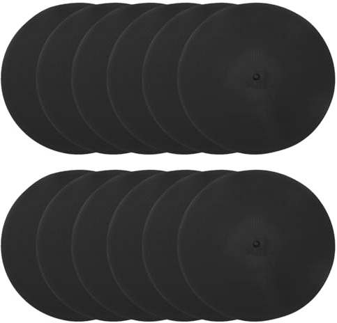 PATIKIL 12 Pcs Marcadores de Piso de 9 Pulgadas para Gimnasio Negro