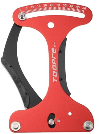 BULLSPANN Misuratore di Tensione dei Raggi,Strumento di Riparazione della Ruota in Lega di Alluminio Indicatore di Tensione della Bicicletta da Strada, Rosso