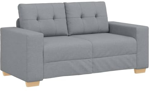 vidaXL Canapé Causeuse Gris Clair 160x77x82 cm Tissu, Causeuse, canapé, canapé rembourré, canapé 2 Places, Couche, siège de Salon, canapé Deux Places
