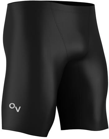 Onvous Swim Jammers for Men | Men's Athletic Swimwear Jammer | Mens Jammer for Swimming | Mens Swim Jammers - Silver - 36