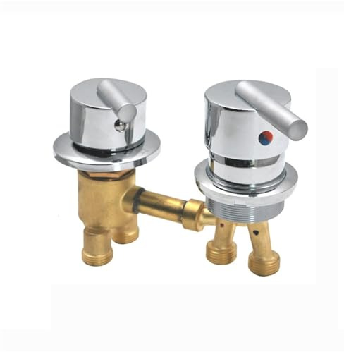 2/3 Way Solid Brass Mixer Tub Tap, Cold & Hot Water Shower Diverter Valve, Hole Distance 10cm/12.5cm (2 Way,10cm)