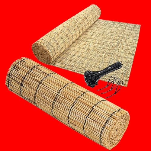 Recinzione in rotolo naturale intrecciata a mano per balcone/patio, impermeabile, decorazione per la casa, disponibile in altezze 1,2 x 8 m