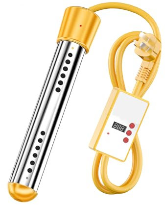 Chauffe-eau électrique instantané pour salle de bain et douche, avec minuterie intelligente, chauffe-eau compact sans réservoir de 3000 W, idéal pour les seaux, les éviers, les camping-cars.