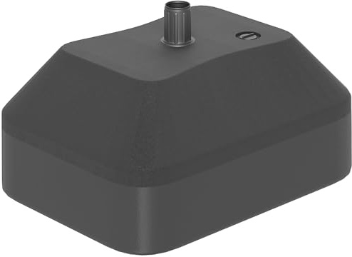 Outsunny Base para Sombrilla, Pie para Sombrilla, Soporte para Parasol de HDPE Rellenable con Arena 24 kg o Agua 20 L, para Terraza, Jardín, Negro
