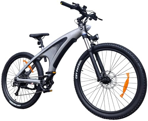 HX Bici Montagna Elettrica da 20Ah Batteria Rimovibile＆Ricarica rapida 3A,27.5×2.25 Tire 7 Velocità Bicicletta Elettrica,Freni a dis idraulici,Autonomia di 120 km E-bike per adulti cross,pendolari