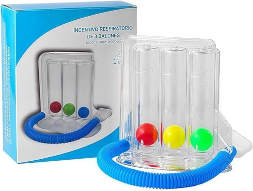 Triflow Atemtrainer,Atemtrainer Lungentrainer mit 3 Bunten Bällen,Atemtrainer für Sprachtherapie und Lungenfunktion Tiefatemtrainer mit 3-Kammer System