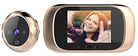 Kavolet Sonnette video, Visionneuse de porte numérique, Judas caméra de porte sonnette, 2,8 pouces écran LCD/Vision nocturne/prise de vue photo,Surveillance de porte numérique pour sécurité à domicile