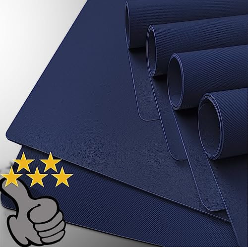 OPAPAL Tischsets rutschfest mit Gumminoppen, Platzsets Abwaschbar Blau, Platzset Leder 6er Set, Tischsets Platzsets HitzebestäNdig-Recycelt-Wasserdicht-Abwischbar für KüChe und Esszimmer
