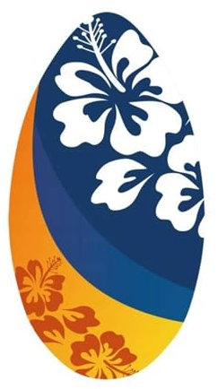 Surfboard Skimboard in Blumen 94cm Holz