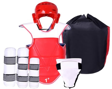 Amagogo Equipo de protección para Taekwondo, Almohadilla de Pecho Acolchada para Taekwondo, Equipo Profesional de Entrenamiento de Karate para Entrenamiento, s