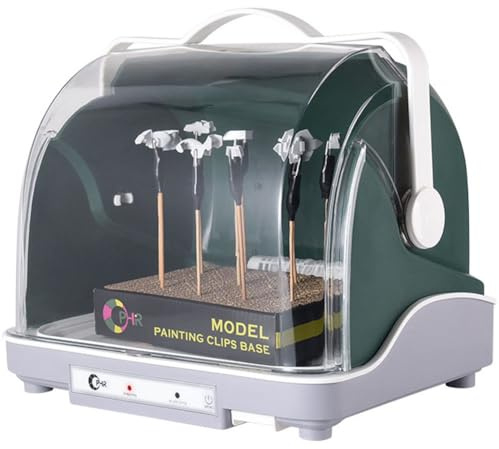Airbrush Spray Booth Kit, Hobby-modellmålningstorkbås, 120 W elektrisk Airbrush-torkbås med kylluftläge, vattenfilterlåda och genomskinligt dammskydd, for målning av modell Craft Hobby DIY