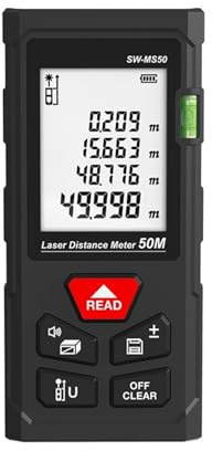 Laseravståndsmätare Digital avståndsmätare 100m 70m 50m Avståndsmätare Lazer Mätband Linjal Roulettemätare Hög precision(SW-MS50 Saver)